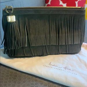 India Hicks suede Douglas bag